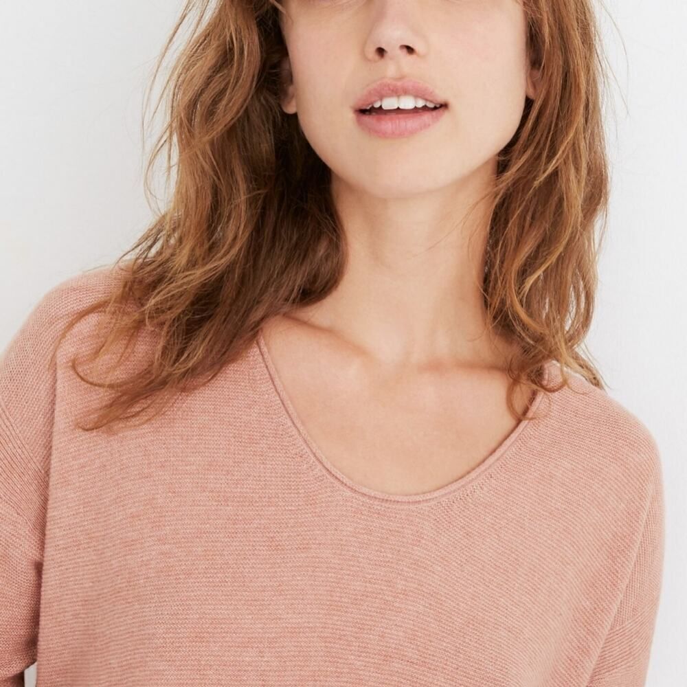 Madewell scoop neck 3/4 sleeve sweater sz S